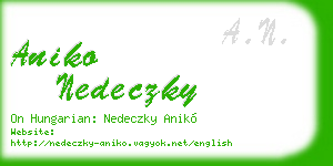 aniko nedeczky business card